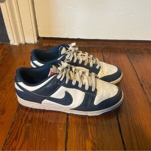 Nike Navy and White Low-Top Sneakers